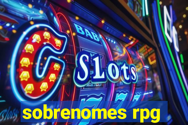 sobrenomes rpg